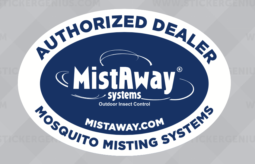Auto Sticker 11 x 16 Oval - MistAway Pro